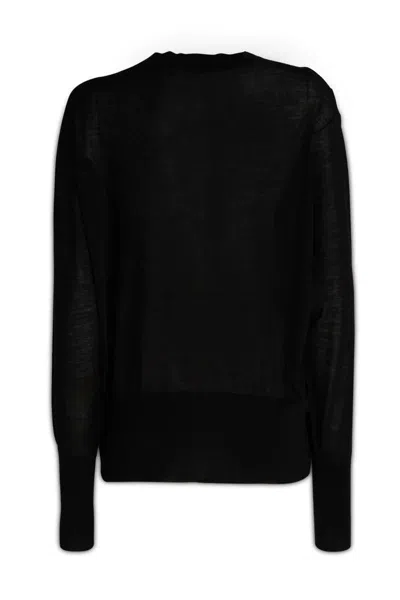 Stella Mccartney Wool Knit Sweater With Cut Out Detail In 1000