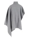 Stella Mccartney Knit Asymmetric Turtleneck Poncho