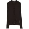 Stella Mccartney Fine-ribbed Cardigan In Brown