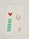 Stella Mccartney Cosmic Cowboy Cotton Track Pants In Bianco