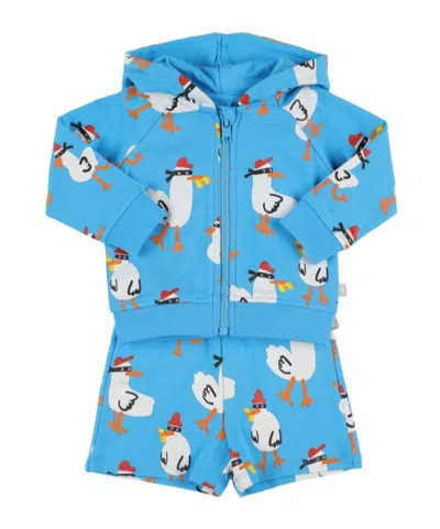 Stella Mccartney Sweatshirt And Shorts Set In Blue