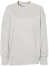 Stella Mccartney Crewneck Organic Cotton Sweatshirt With Chain. In Gray