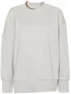 Stella Mccartney Crewneck Organic Cotton Sweatshirt With Chain. In White