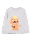 Stella Mccartney Squirrel-print Sweatshirt In Gray