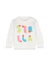Stella Mccartney Kids Girls Ivory Organic Cotton Sweatshirt In Ivory