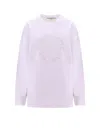 Stella Mccartney Rhinestone-embellished Logo Sweatshirt In White