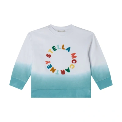 Stella Mccartney Kids' Sweatshirt With Application In White/blue