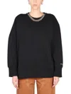 Stella Mccartney Stella Mc Cartney Sweatshirt With Chain Detail In Black
