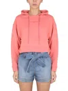Stella Mccartney Sweatshirt With Logo Embroidery In Pink