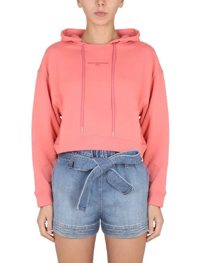 STELLA MCCARTNEY STELLA MCCARTNEY SWEATSHIRT WITH LOGO EMBROIDERY