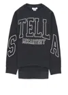 Stella Mccartney Sweatshirt With Logo Print And Side Zippers Kids In Black