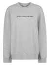Stella Mccartney Logo Printed Crewneck Sweatshirt In Grey