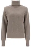 Stella Mccartney Sophisticated High-neck Pullover With Padded Shoulders In Grey