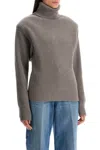 Stella Mccartney Sophisticated High-neck Pullover With Padded Shoulders In Grey