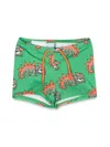 Stella Mccartney Lizard-print Drawstring Swim Shorts In Multicolour