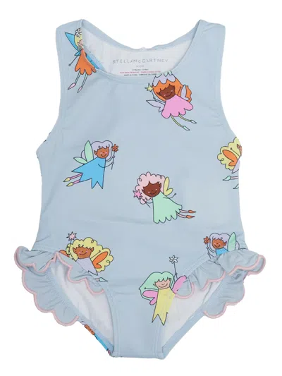 Stella Mccartney Kids' Swimsuit In Light Blue