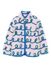 Stella Mccartney Swirl-pattern Fleece Jacket In Blue