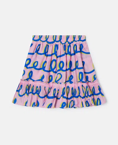 Stella Mccartney Swirling Pattern Pleated Skirt In Pink