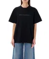 Stella Mccartney T-shirt With Logo Print And Crew Neckline In Black