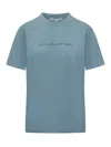 Stella Mccartney Open-necked Black Shirt In Blue