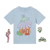 Stella Mccartney Cotton Jersey T-shirt In Light Blue