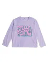 Stella Mccartney Graphic-print Long-sleeve Cotton T-shirt In Lilla