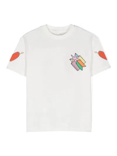 Stella Mccartney Kids' T-shirt Con Stampa In White