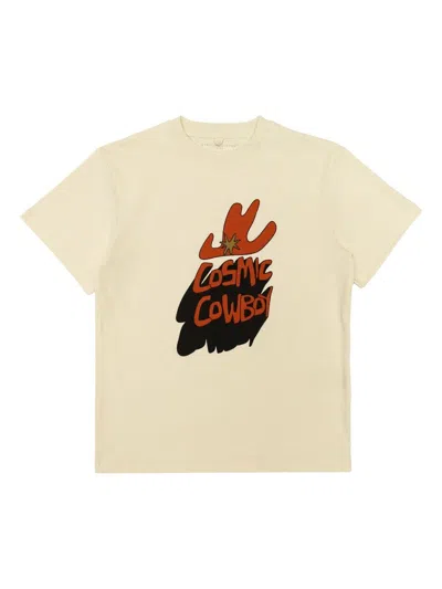 Stella Mccartney Kids' Cosmic Cowboy-print T-shirt In Nude & Neutrals