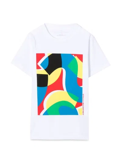 Stella Mccartney Kids' T-shirt Frame Colors In White