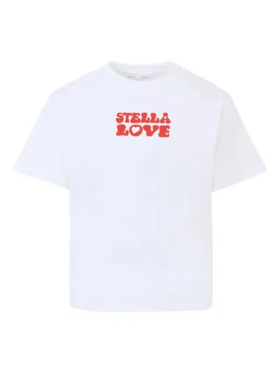 Stella Mccartney Kids' Love-graphic Cotton T-shirt In White
