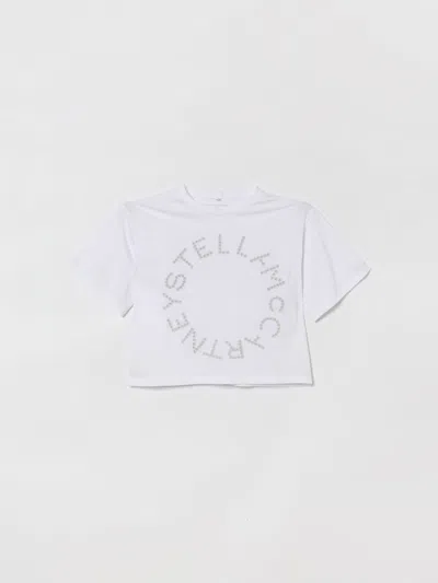 Stella Mccartney Kids Embroidered Circular Logo T-shirt In White