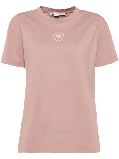 Stella Mccartney T-shirt Lovestruck Logo In Pink