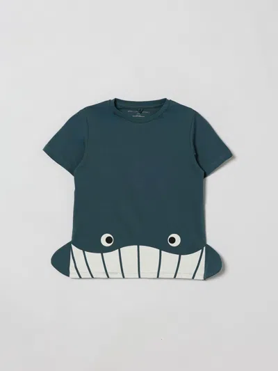 Stella Mccartney Tシャツ  Kids ボーイ カラー ブルー In Green