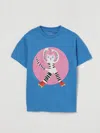 Stella Mccartney T-shirt Con Stampa In Gnawed Blue