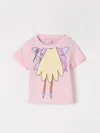 Stella Mccartney Printed Cotton Jersey T-shirt In Pink