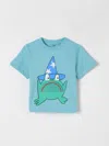 Stella Mccartney Printed Cotton Jersey T-shirt In Water