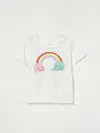 Stella Mccartney T-shirt Con Stampa In Yellow Cream
