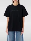Stella Mccartney Rhinestud Logo T-shirt In Black