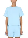 Stella Mccartney Women T-shirt With Asymmetrical Hemline In Blue