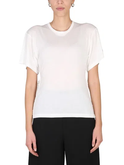 Tシャツ・カットソー Stella McCartney T-SHIRT WITH CHAIN DETAIL Stella Mccartney T-shirt With Chain Detail In Beige | ModeSens