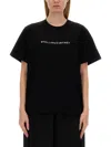 Stella Mccartney T-shirt With Logo Print And Crew Neckline In Black