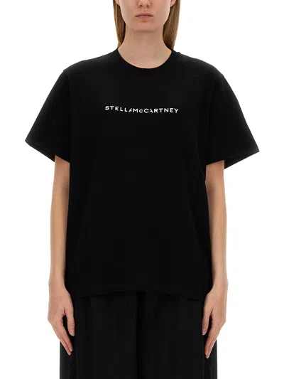 Stella Mccartney T-shirt With Logo In Black