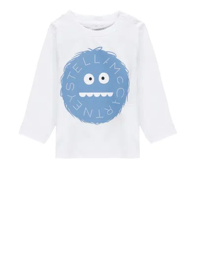 Stella Mccartney Babies' T-shirt With Logo In Gray
