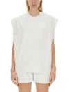 Stella Mccartney Stella Mc Cartney White Cotton Over Vest With Logo In White