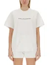Stella Mccartney Stella Mc Cartney T Shirt With Embroidered Signature In White