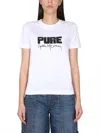 Stella Mccartney Logo Crew Neck Graphic Print Short Sleeves In White