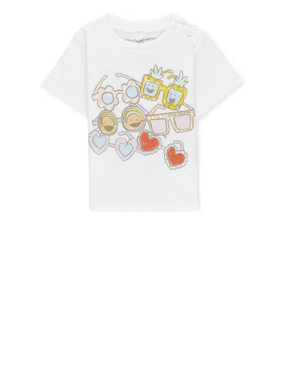 Stella Mccartney Babies' T-shirt With Print In Ivory