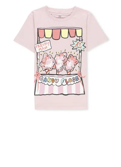 Stella Mccartney Kids' T-shirt With Print In Pink