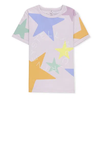 Stella Mccartney Kids' T-shirt With Print In Purple