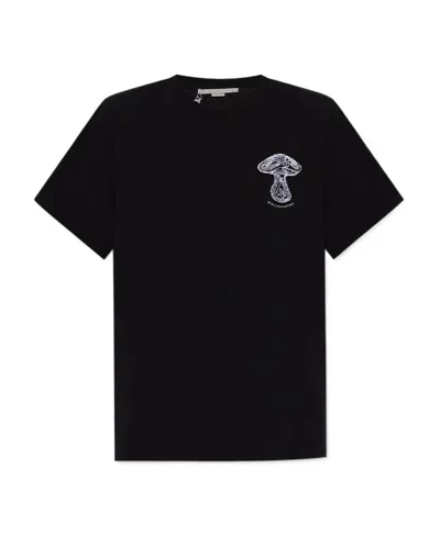 Stella Mccartney T-shirt With Round Neck And Short Sleeves In Black